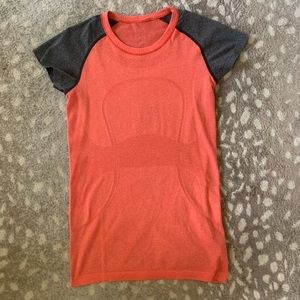 Orange/gray swiftly t shirt
